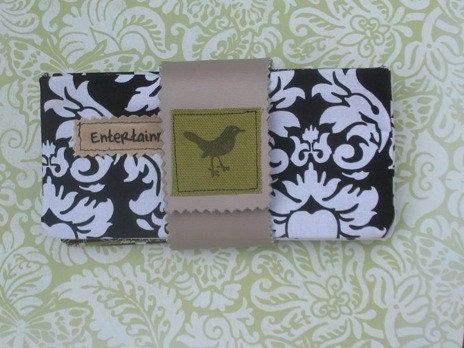 Designer Fabric Cash  Envelope CuFF Wrap - economical alternative to Carrier