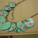 9 Heart Necklace.  DOUBLE-sided and Embossed.  Recycled Soda Can Art.  Arizona Tea
