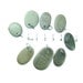 Top Drilled Grey Beach Stones with Jumprings 8 pcs