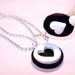 Oreo Cookie - Best Friends Necklaces BFF - Cute Heart Necklace - Chocolate Sandwich Cookie