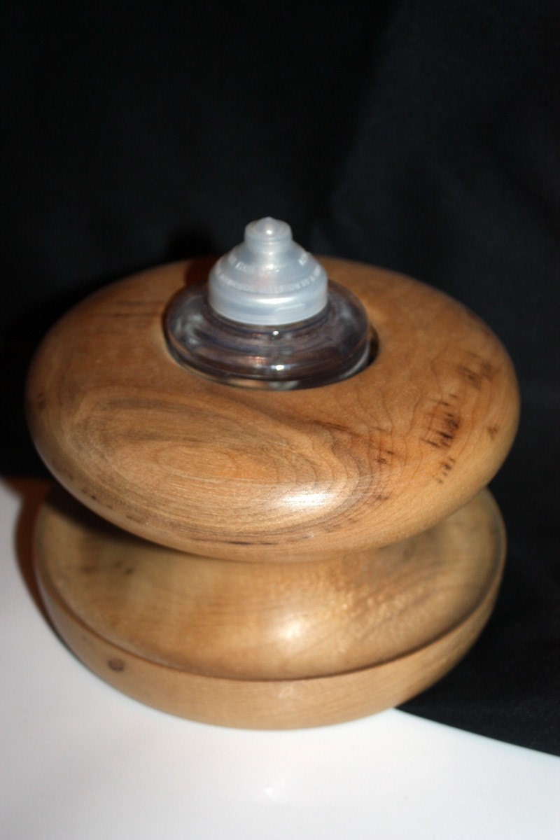 Handcrafted Myrtle Wood Oil Lamp - DBassWoodworking