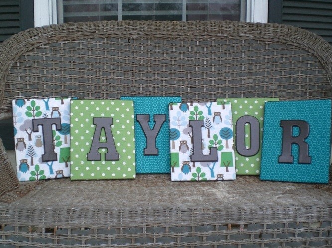 Listing for Blake, 4 Wall Letters, Dwell Studio Owl 8x10