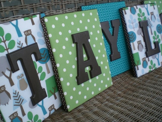Listing for Krystal Hackmeister(seatrm09), 6 Nursery Letters, 8x10, Dwell Studio Owl