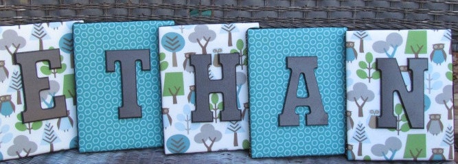 Listing for Blake, 4 Wall Letters, Dwell Studio Owl 8x10