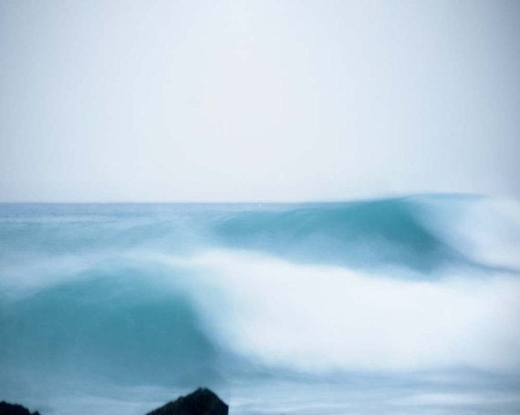 Ocean Wave-Nautical Decor,  Blue Home Decor - Water, Sea, Ocean Photography,  Nautical Art Print, Surfers Paradise,  8x10 Metallic Print