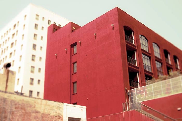 Hollywood Photograph- Architecture Photography, Landscape, Red, Building, Geometric, Abstract, 16x20 Wall Decor