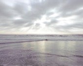 SALE Nautical Photograph, Ocean Print, Grey, Silver, Coastal Decor, Water, Nautical Decor, California Beach Photograph, 8x10