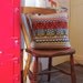 Owl Design Fairisle Knitted Cushion Pillow Bright Colours