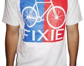 Fixie Bike T-Shirt Fixed Gear Bicycle Free Shipping
