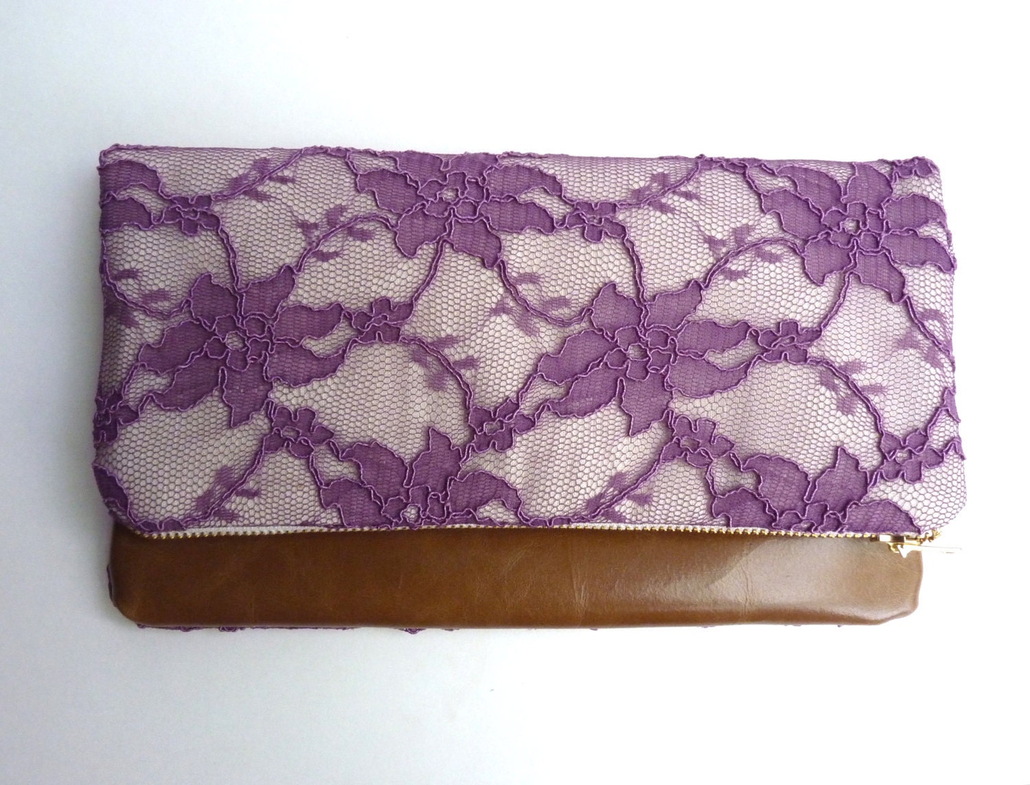 1 bag, 6 ways to style, leather and lace clutch bag
