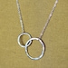 Rebecca Necklace- Hand Forged Recycled Sterling Silver Interlocking Hammered Circles Necklace