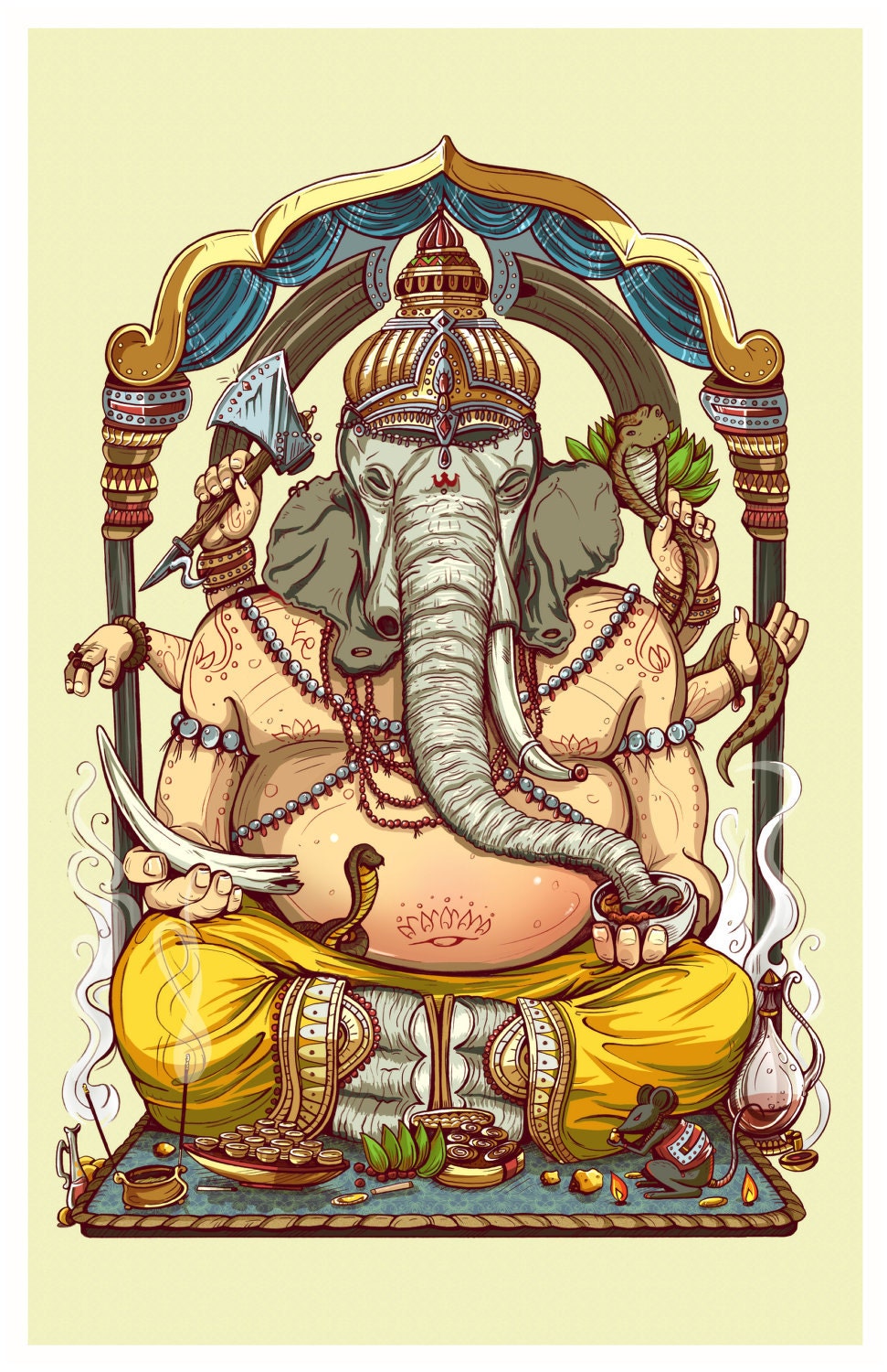 Ganesha - Color Art print