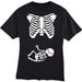 Halloween custom skeleton NON Maternity shirt - STANDARD TEE with our popular skeleton design
