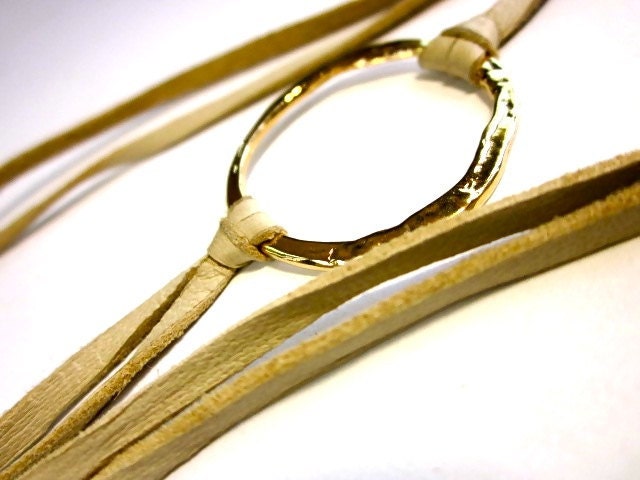 Leather Wrap Bracelet POOL PARTY in Gold