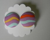 Purple striped earrings