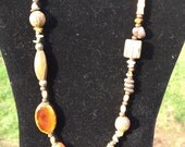 Vintage unusual necklace of different bead styles EsMor