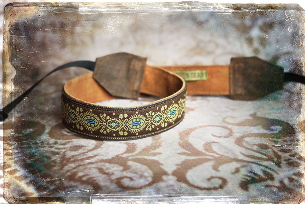 Brown Flourish Leather and Suede Camera Strap
