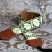 Green and Black Leather and Suede Camera Strap