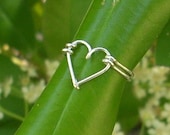 Silver wire Heart ring