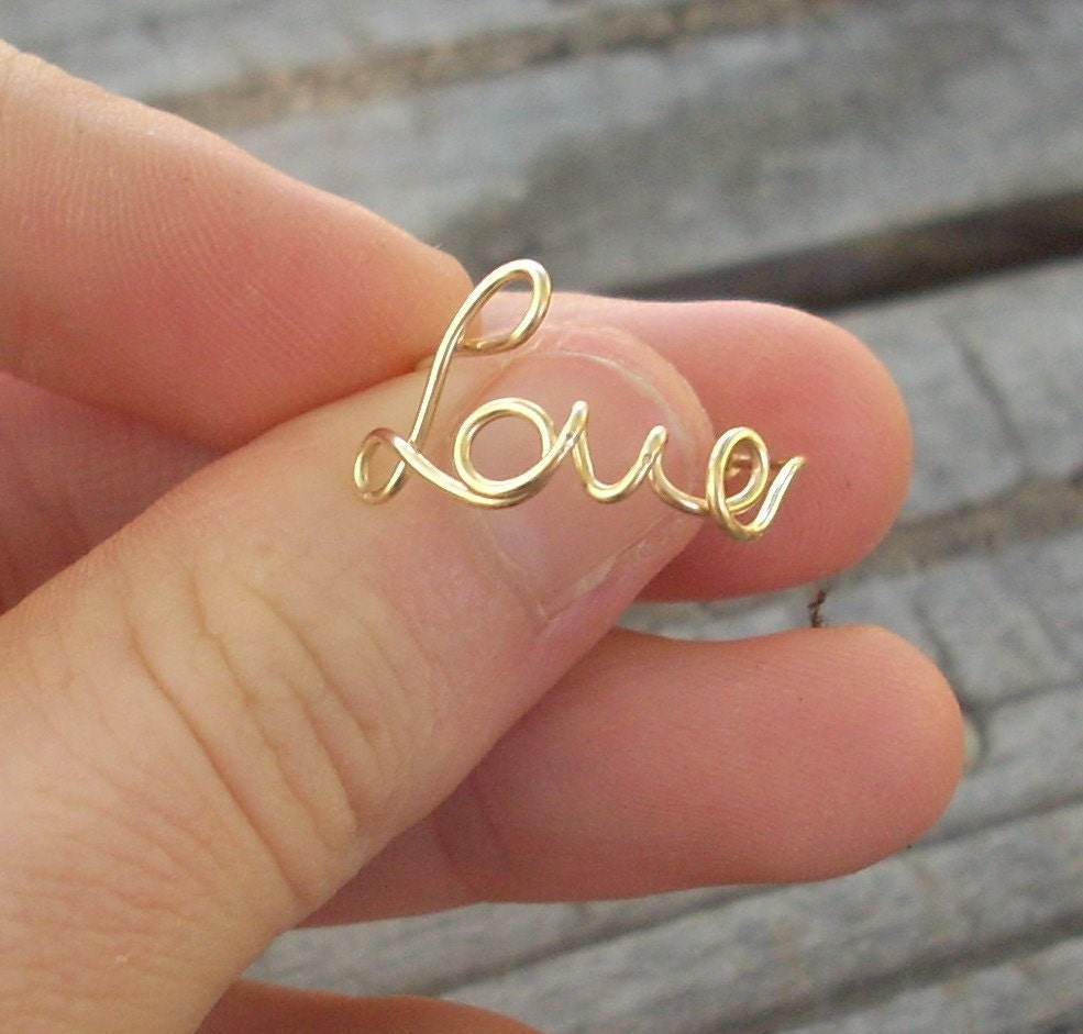 14k Gold LOVE Ring