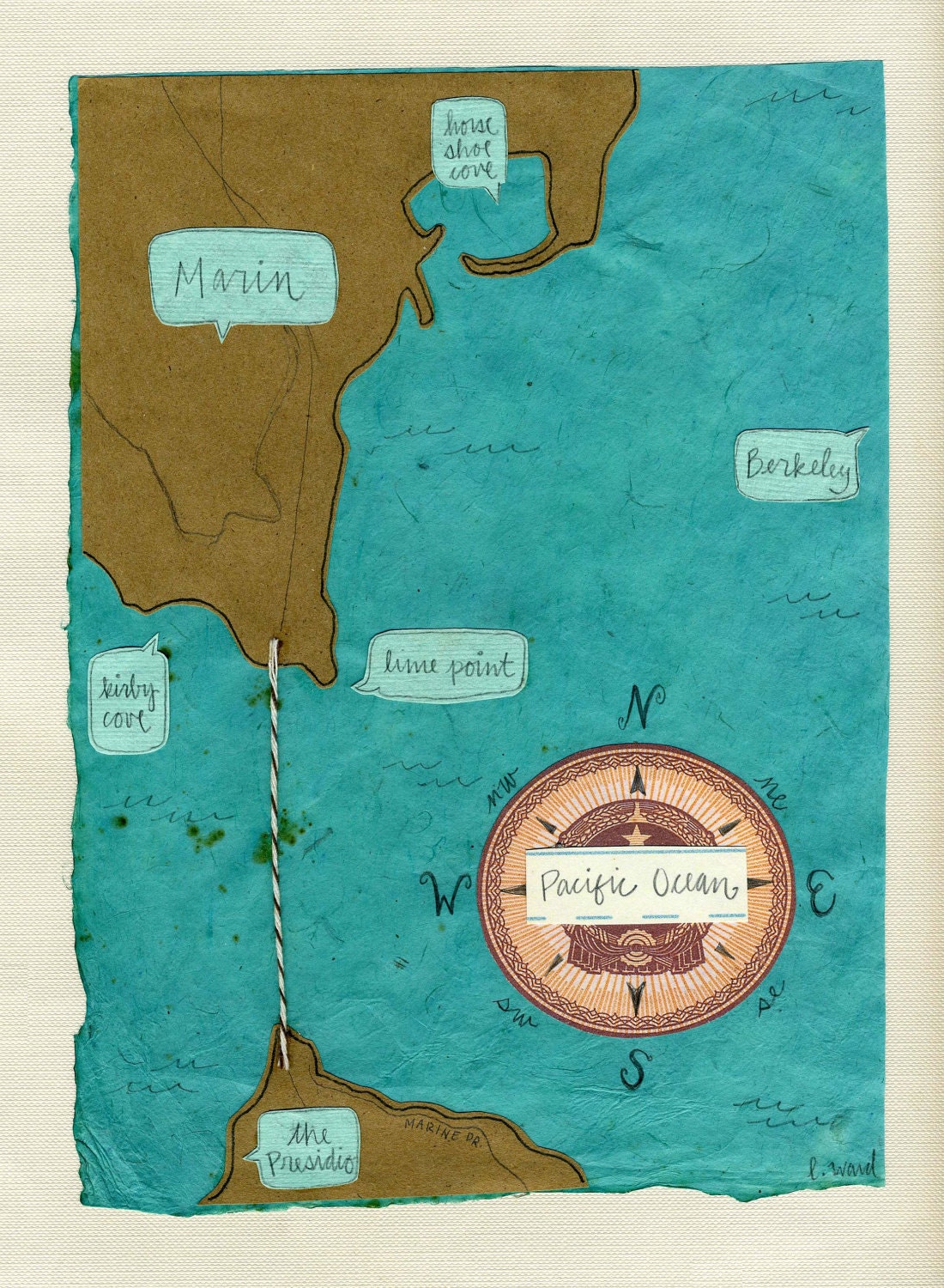 Golden Gate Map Original Illustration