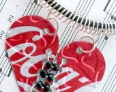 Teen Gift - Tween Jewelry Coca Cola Recycled Soda Can Heart Necklace - N10