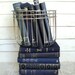 Reserved for Gabriella Dark Blue Instant Library Book Collection by Color Bundle Photography Props Vintage Decorative Books