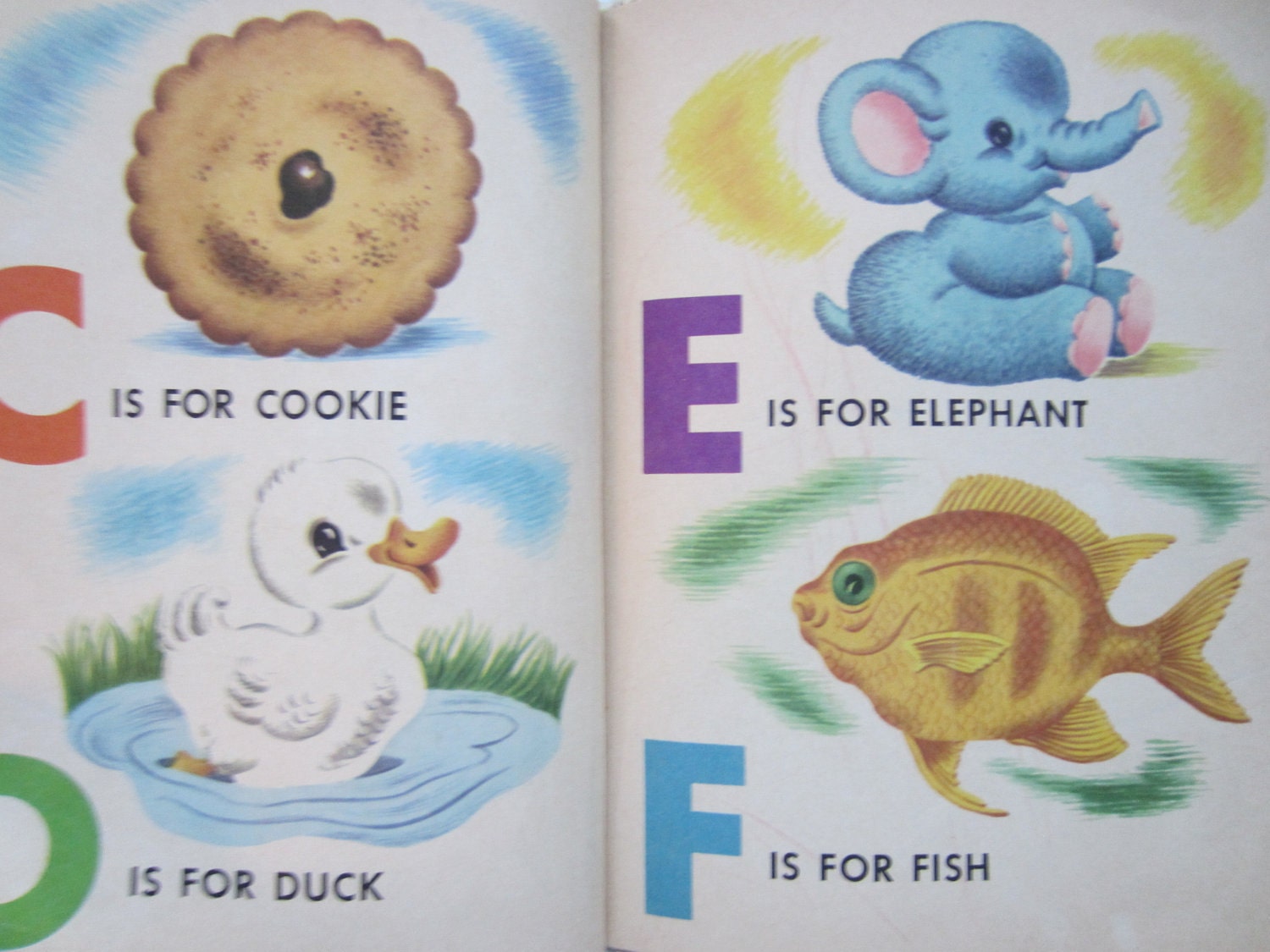 1950s Vintage Alphabet Book, ABC Book