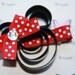 Red or Pink Inspired Minnie Mouse Ribbon Sculpture Bows. Free Ship Promo.