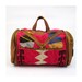 pink southwest wool & leather blanket duffel