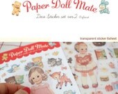 Deco Transparent Sticker Set  - Paper Doll Mate ver2