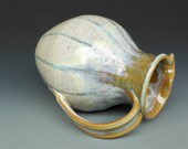 Flower Vase Pitcher Striped Cream