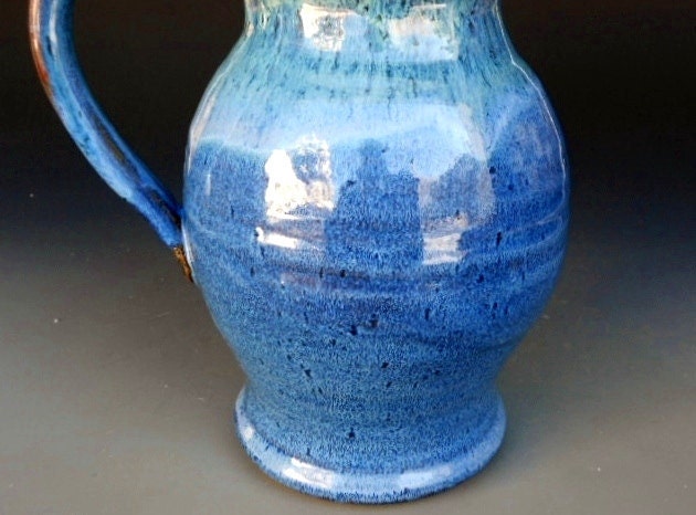 Lemonade Pitcher Blue Flower Vase
