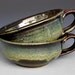 French Onion Soup Bowl Mug Green Glaze