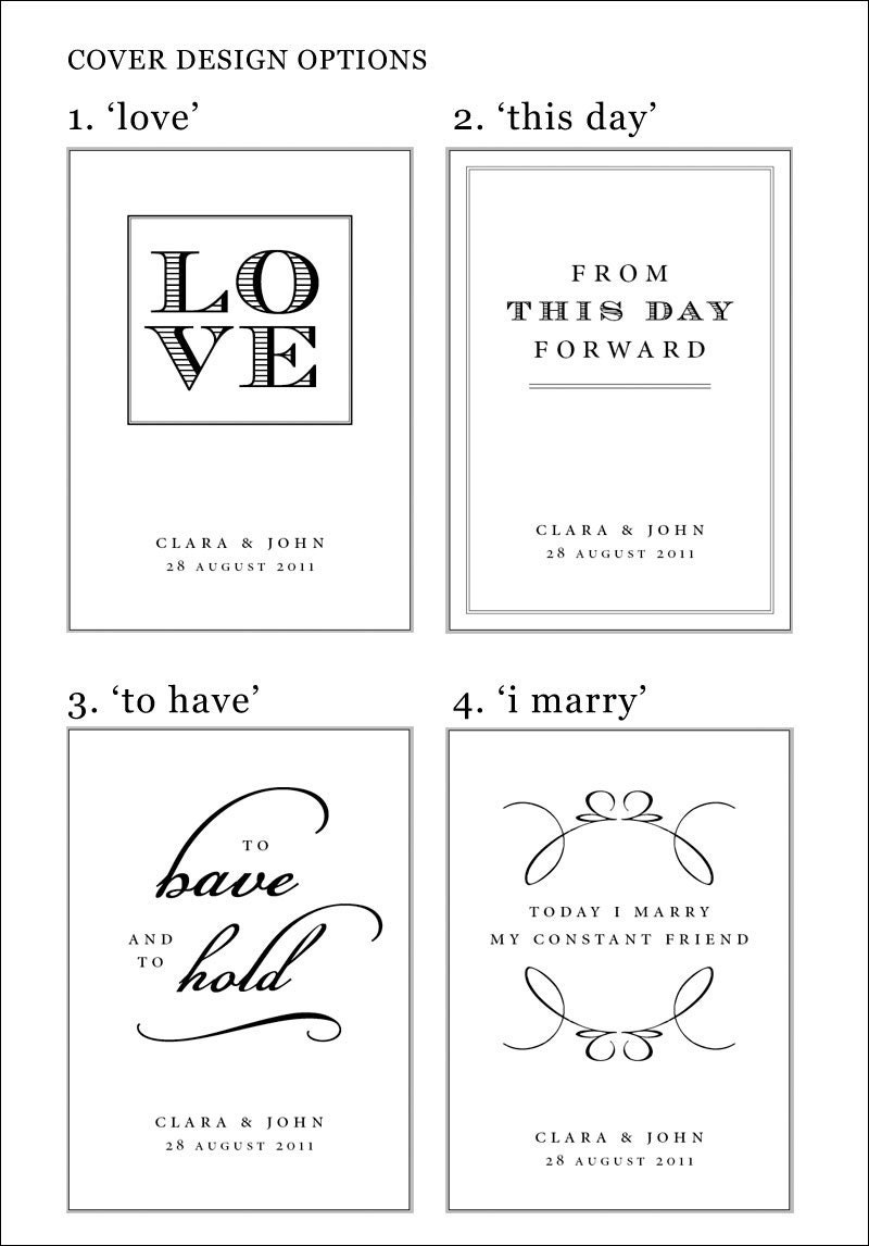 Modern 'Quotes' Wedding Program - Pocket-sized Booklet - 50 Programs