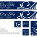PreMade Royal BlueSwirl Banner and Avatar Etsy Shop Set