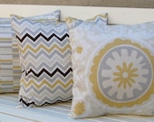 Decorative Pillows Throw Pillow Covers, Accent Pillows 18 x 18 Inches Trio of Pillow Covers Neutral Collection