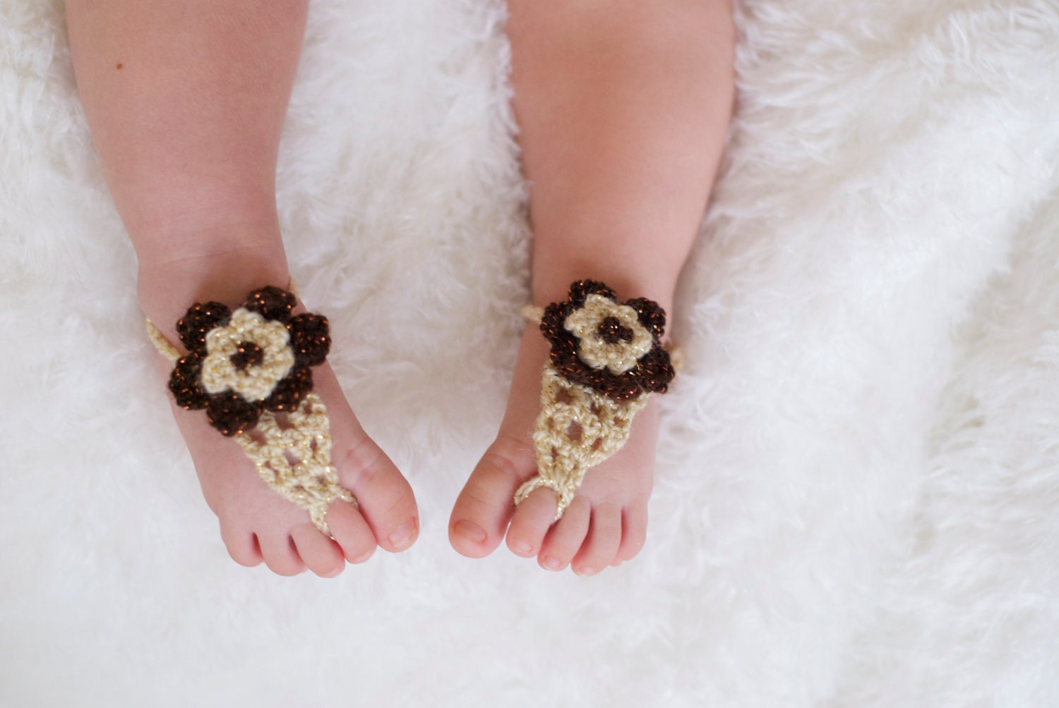 Baby Barefoot Sandals. Girl stylish foot wear for those tiny earth bound toes.