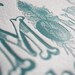 One of a Kind Custom Designed Letterpress Printed Birth Announcements Mushrooms & Owl Theme