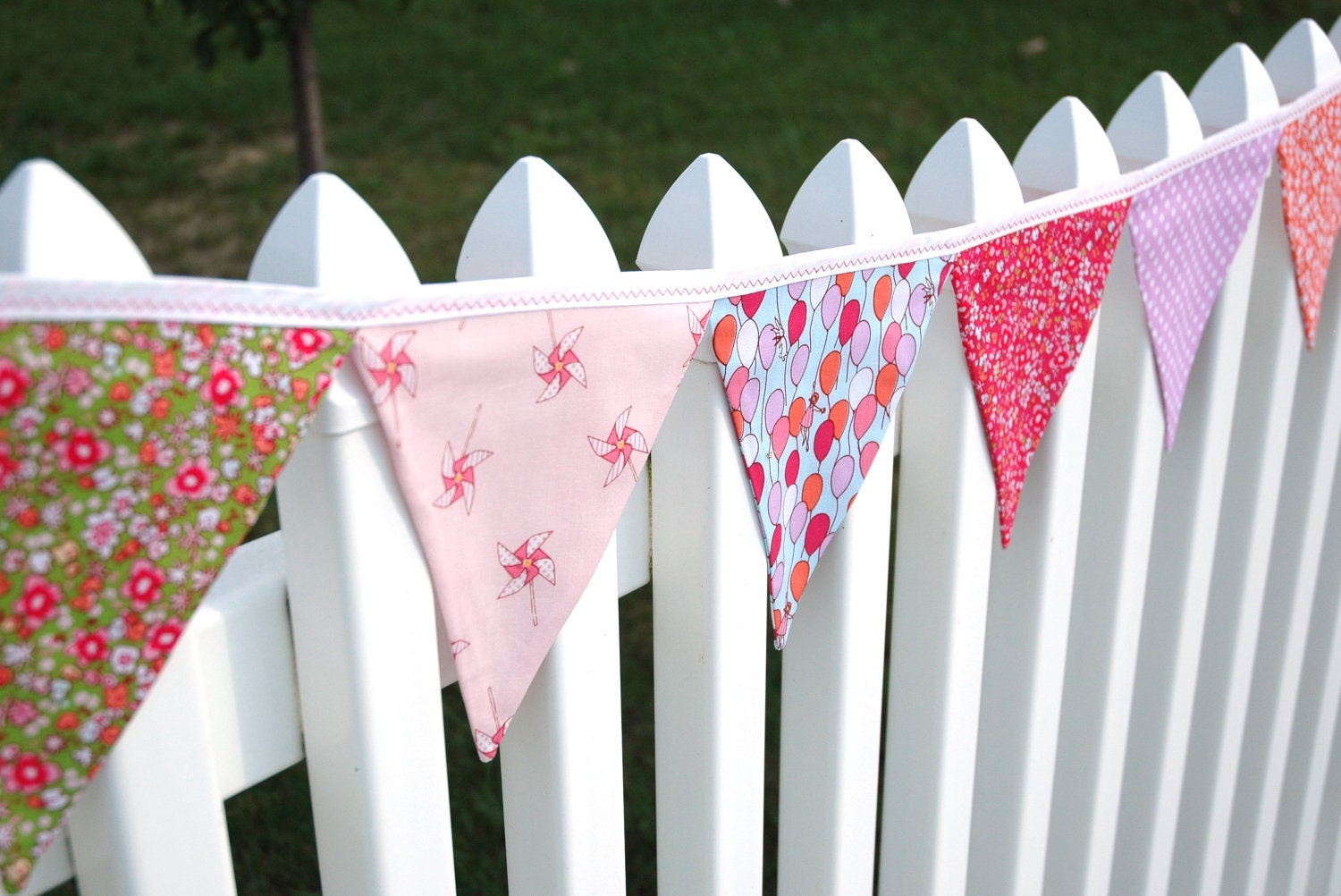 Eco-Friendly Reusable Fabric Bunting, Banner, Pennant, Flag, Garland, Photo Prop, Decoration in Children at Play, Sarah Jane, Michael Miller