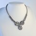 Vintage Rhinestone Choker - Trefoil shape - Bridal or Wedding perfect