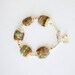 Jewelry Bracelet Nectarine Lime Flat Lampwork Bead Sterling Silver