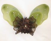 Childrens Fairy Wings - Green and Brown Butterfly Wings - Three Dimensional Pixie Wings - Style 23