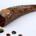 Glass Tea Light Candle Holder-Hand Painted Copper Lace