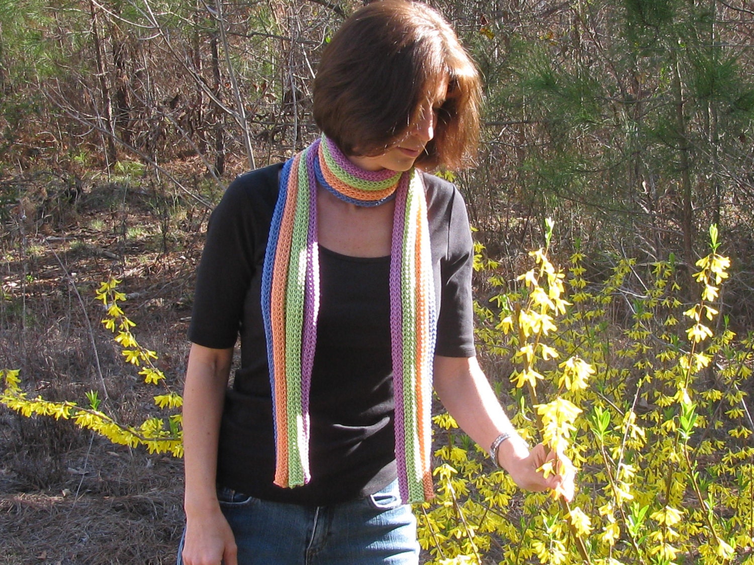 PDF Harmony Knitted Scarf Pattern for Cotton Yarn