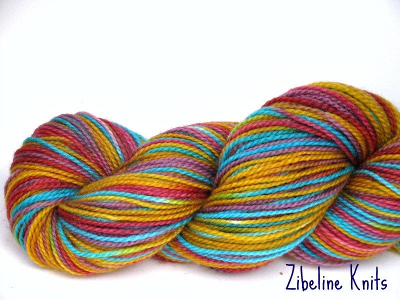 Persian Dancer Hand Painted Superwash Australian Merino (Gypsy)
