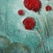 Original textured Abstract Crimson Flowers