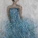 Figurative Painting   dancer woman textured   Anything 12 x 24  Swalla Studio