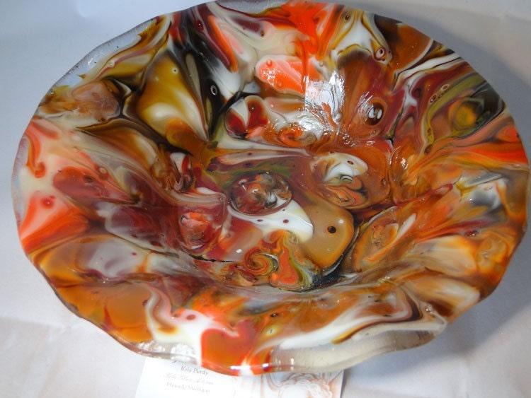 Fused Glass - Autumn n Tomato Soup Bowl