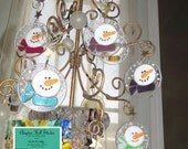 Fused Glass Snowman Ornament